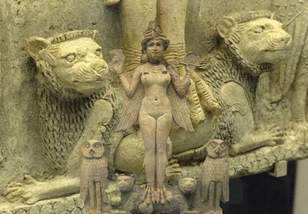 Babylonian Goddess Ishtar and Cybele’s Twin Lions and the Gayatry Bohemian Grove Owls of Minerva (Cybele)